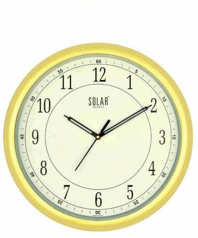 Watcheque Analog 10 cm X 31 cm Wall Clock  (Beige, With Glass, Standard)