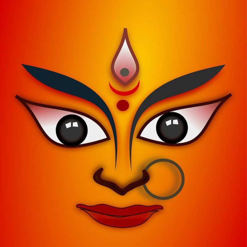 décor nirmal 91 cm Navratri wall sticker for home décor instulation by liveng room salf adsesive wall Self Adhesive Sticker  (Pack of 1)