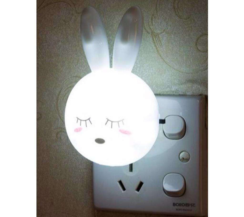 1Pcs Rabbit Switch US Plug  LED Night Light-White