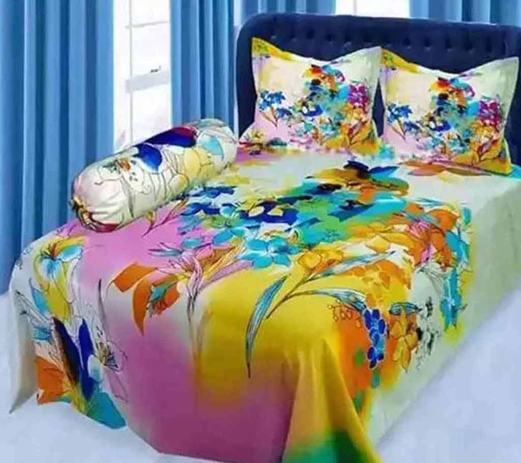 Cotton Double Size Bed Sheet - Set of 3 Pieces