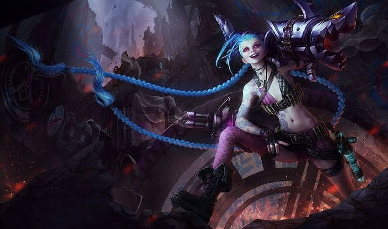 Fantasy Art Jinx League Of Legends League Of Legends Matte Finish Poster Photographic Paper  (12 inch X 18 inch)