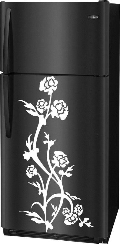 SUDARSHAN STICKER 50 cm Refrigerator Sticker - Decor Kafe Decorative Floral Desing Decorative fridge sticker Self Adhesive Sticker  (Pack of 1)