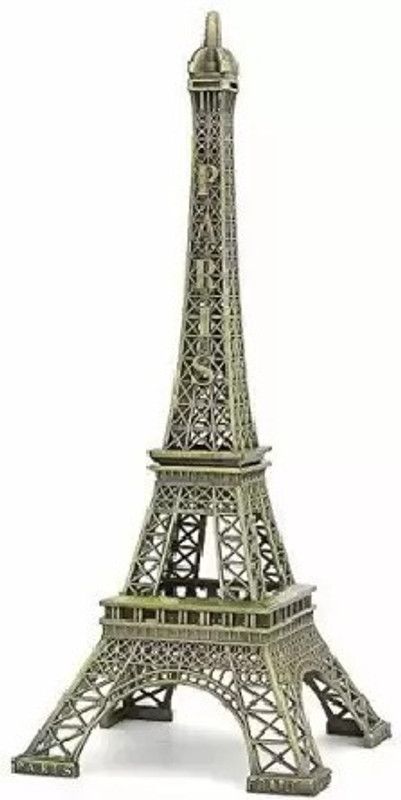 Skyble Eiffel Tower Statue, Statue for Gift Decorative Showpiece - 40 cm  (Metal, Multicolor)