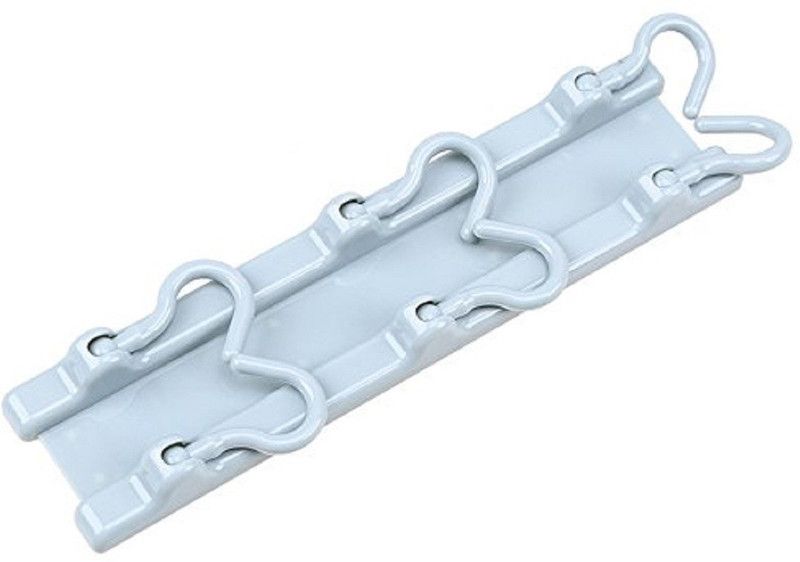 Magnusdeal Home, Kitchen & Office Self Adhesive Wall Cabinet Hook Hanger Strong Sticky Hanging Wall Rails Wardrobe Cupboard Top Ceiling Plastic Hook Plastic Key Holder  (6 Hooks, Grey)
