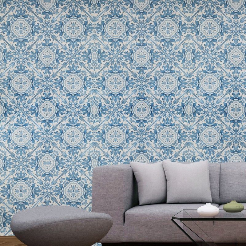 Jyanshu Creation Abstract Blue Wallpaper  (500 cm x 40 cm)