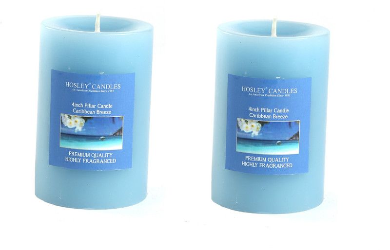 Hosley G59022 Candle  (Blue, Pack of 2)