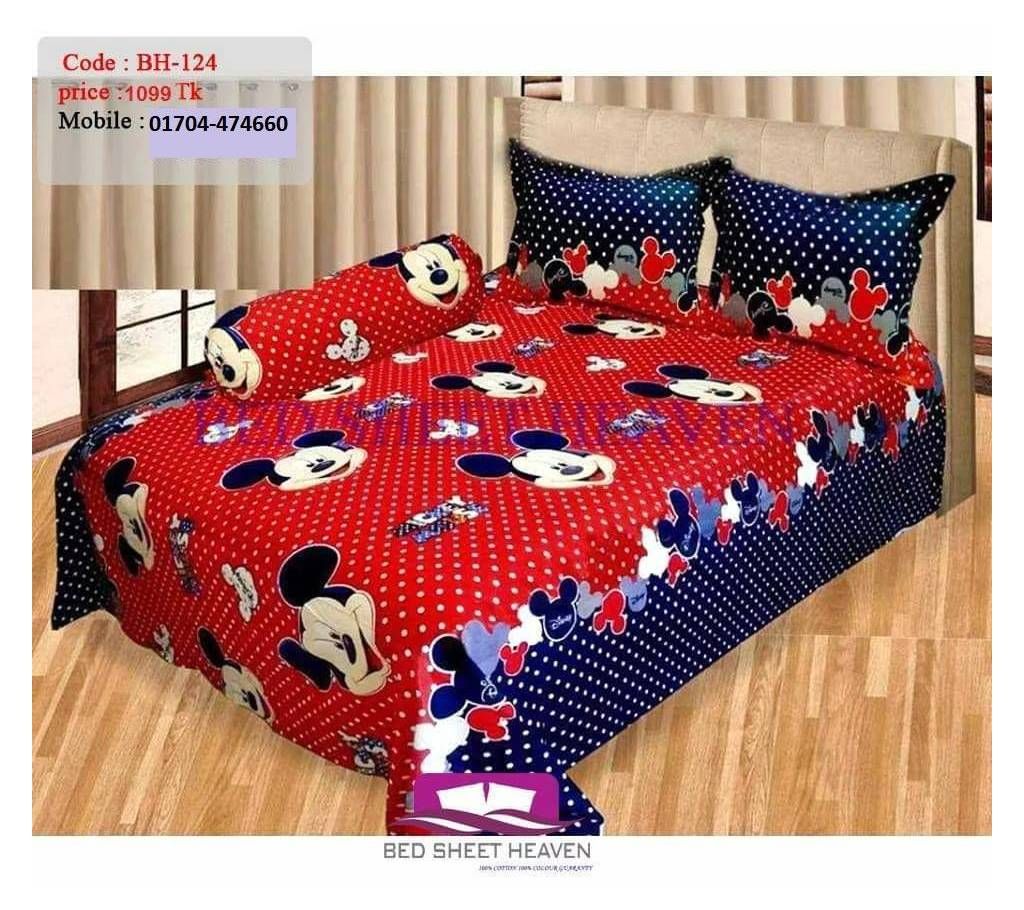 BED SHEET SET WITH TWO PILLOW COVER