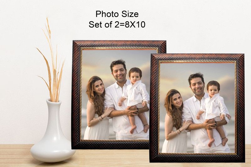 KDM Home Decor Wood Personalized, Customized Gift Best Friends Reel Photo Collage gift for Friends, BFF with Frame, Birthday Gift,Anniversary Gift Wall  (Brown, 2 Photo(s), 8x10)