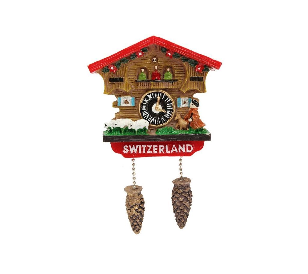 3D Resin Cuckoo Clock Home Decoration Magnetic Stickers
