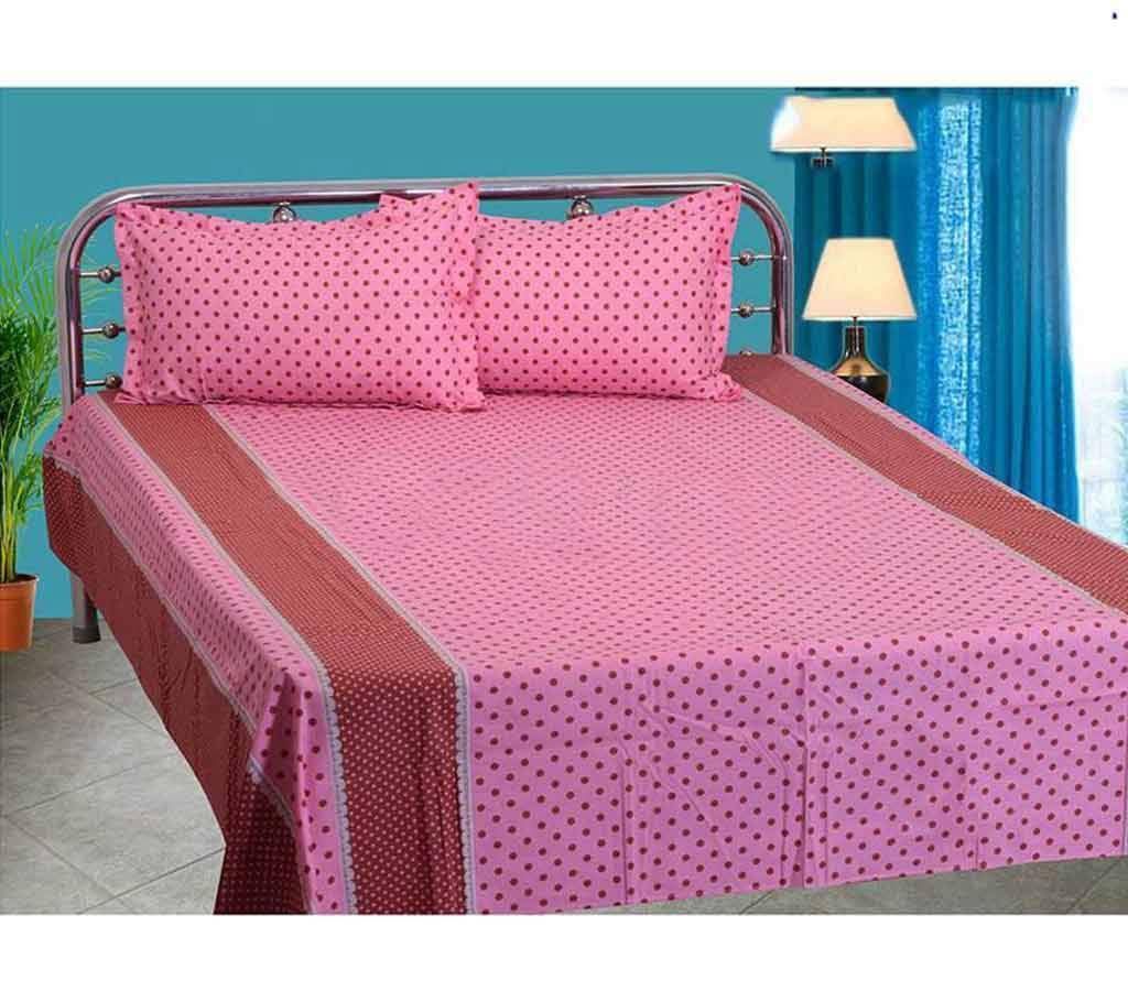 Home Tex Cotton Double Size Bedshirt (3 Piece Set)