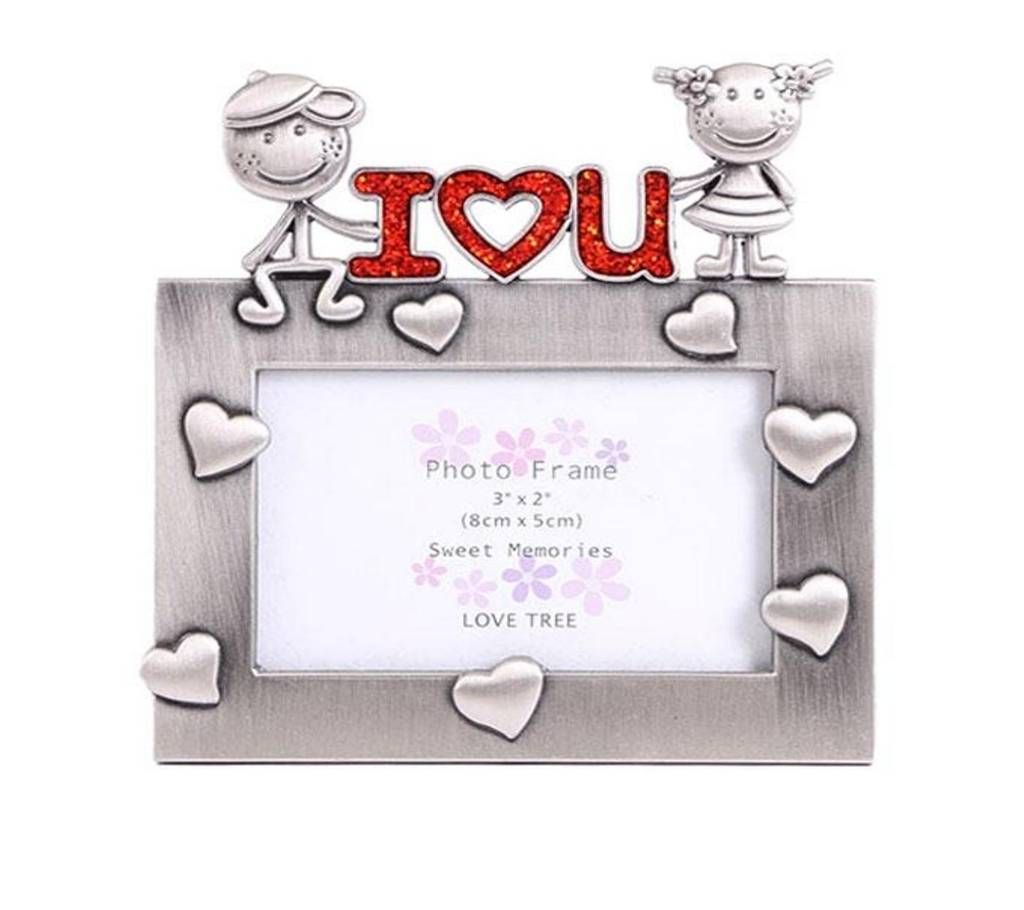 I Love Yon Metal Photo Frame - Silver