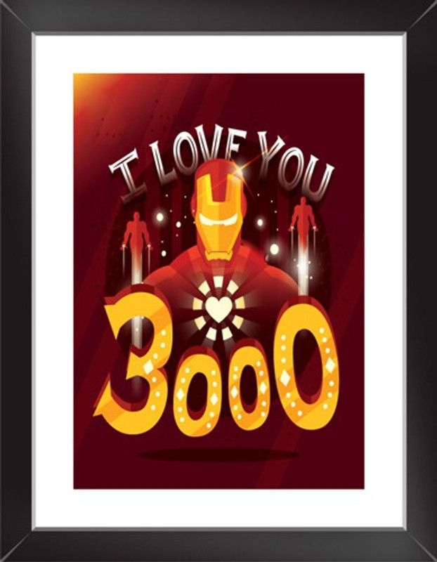 Avengers Quotes Wall Poster With framed For Home And office Décor Print on Special I-Very Paper (Size 13.5 Inch X 10.5 Inch, Framed) Multicolor Paper Print  (13.5 inch X 10.5 inch, Framed)