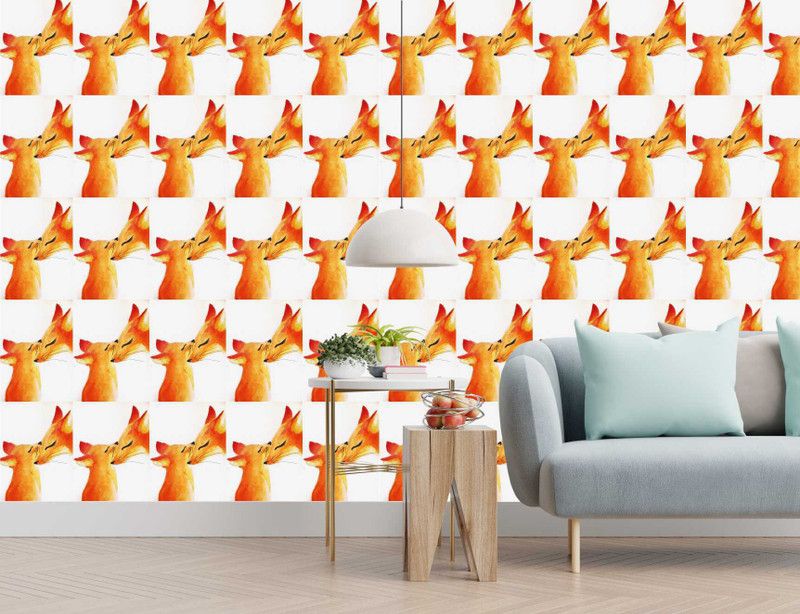 shoelific Animals White Wallpaper  (245 cm x 42 cm)