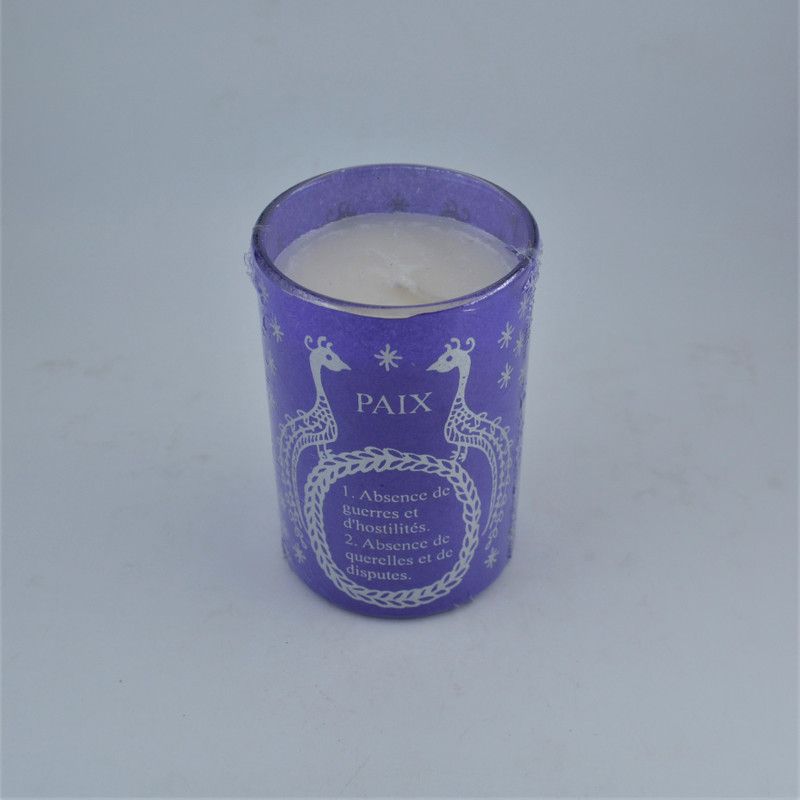 seejh Luckey Glass With Paper Candle  (White, Pack of 1)