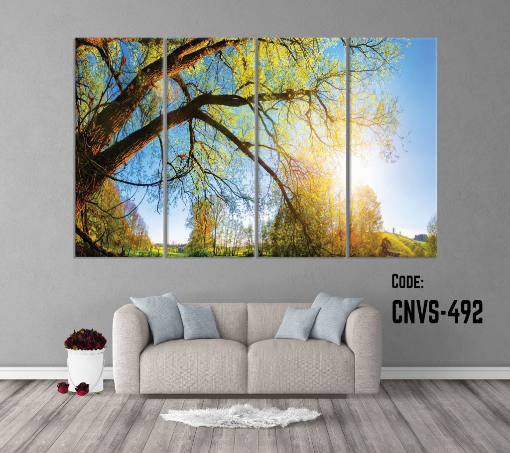 CNVS-492 Moring Tree Wall Canvas Art Prints 78 inch x 48 inch