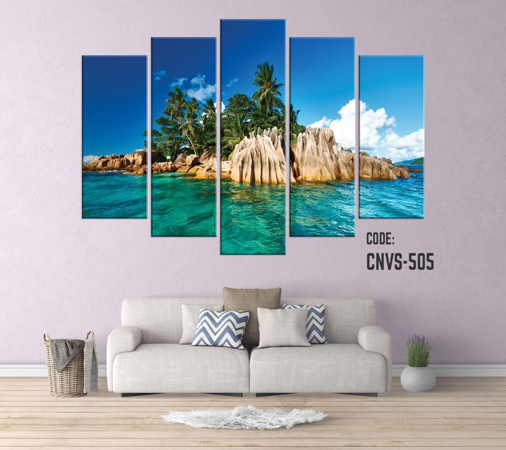 CNVS-505 Sea Island Wall Canvas Art Prints 60 inch x 36 inch