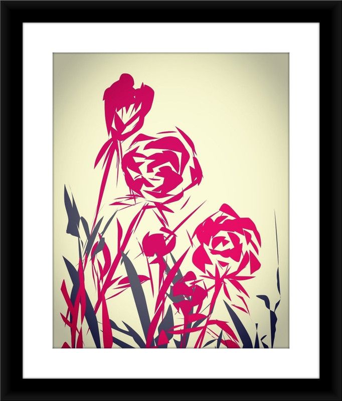 Pink Roses Framed Wall Art Canvas Artwork For Home & Office Décor Digital Reprint 23 inch x 20 inch Painting