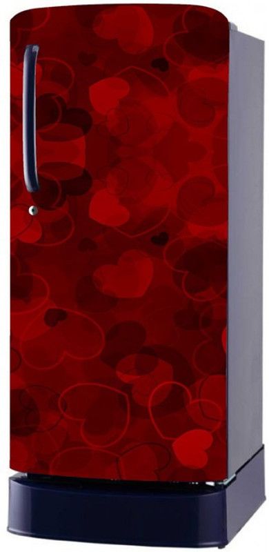 Psychedelic Collection 60 cm Abstract Design Coloufull Flower Fridge Sticker Self Adhesive Sticker  (Pack of 1)