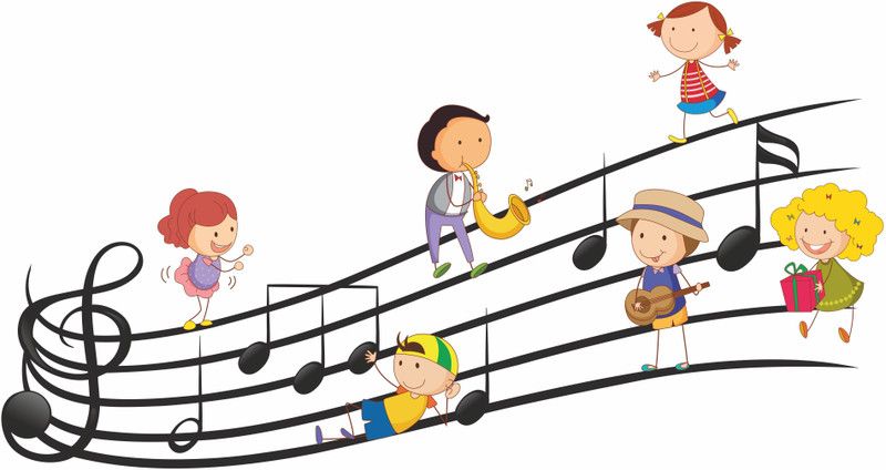 JSS DECORATIONS DESIGNS 48 cm Kids playing Music Instruments Wall Sticker 48cm x 91cm Self Adhesive Sticker  (Pack of 1)