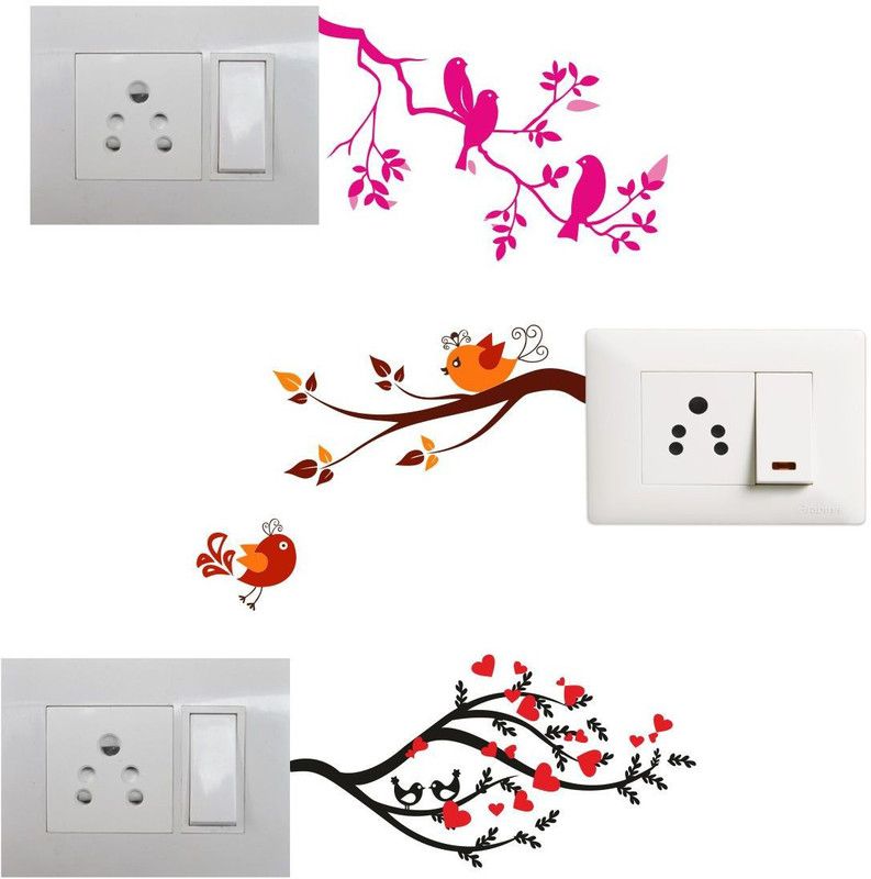 Crown Decals 15 cm Switch board sticker Self Adhesive Sticker  (Pack of 1)