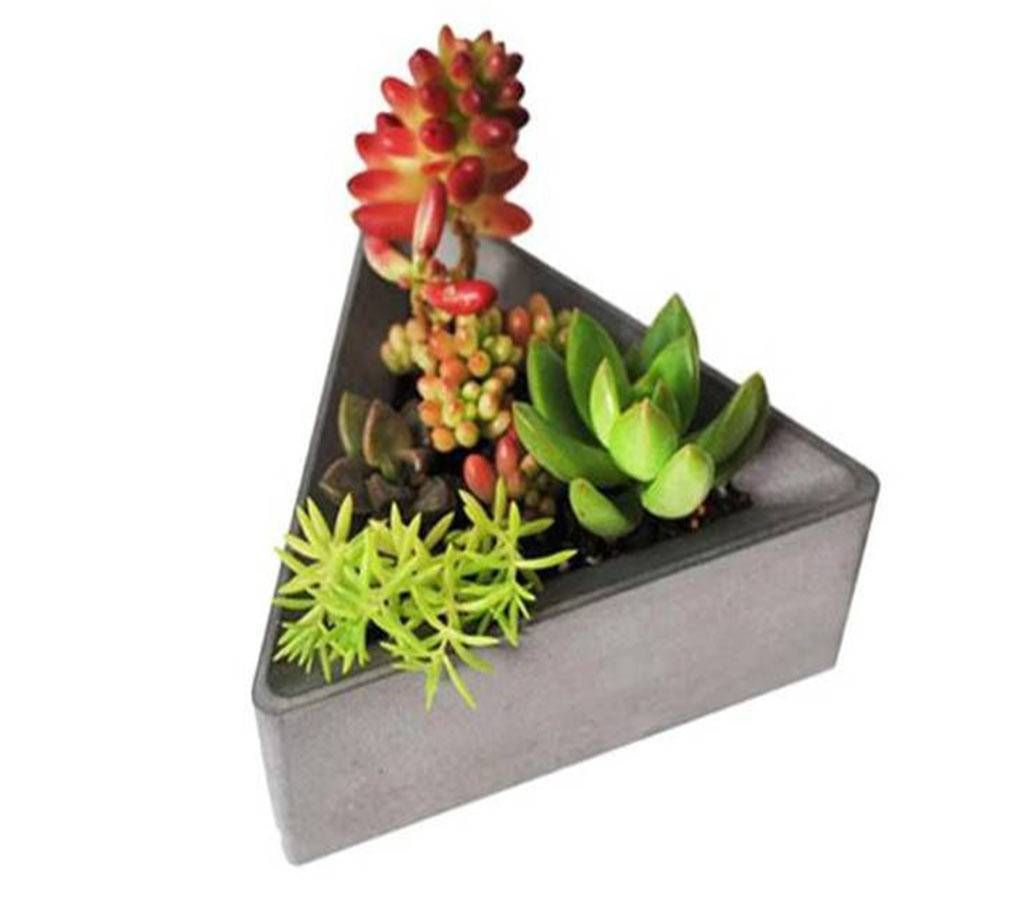 triangle flower pot (without flowers)