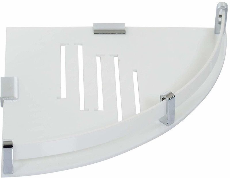 Ever Mall Bathroom Shelf Racks Bathroom Accessories Shelves Acrylic Wall Shelf  (Number of Shelves - 1, White)