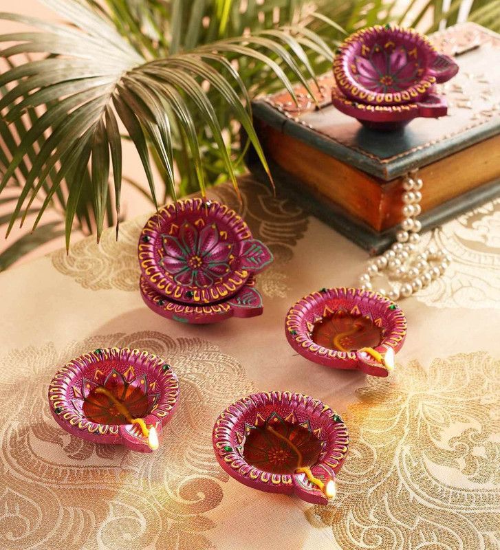 Pottery (Pack of 4) Table Diya Set