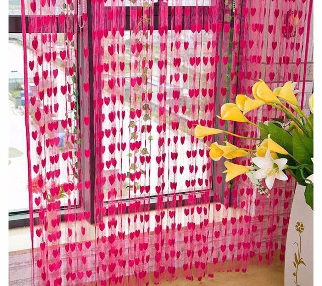 HANDLOOMHUB heart shaped net curtain 2pcs