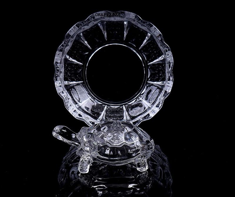 CRAFTASIA Decorative Showpiece - 3 cm  (Glass, Clear)