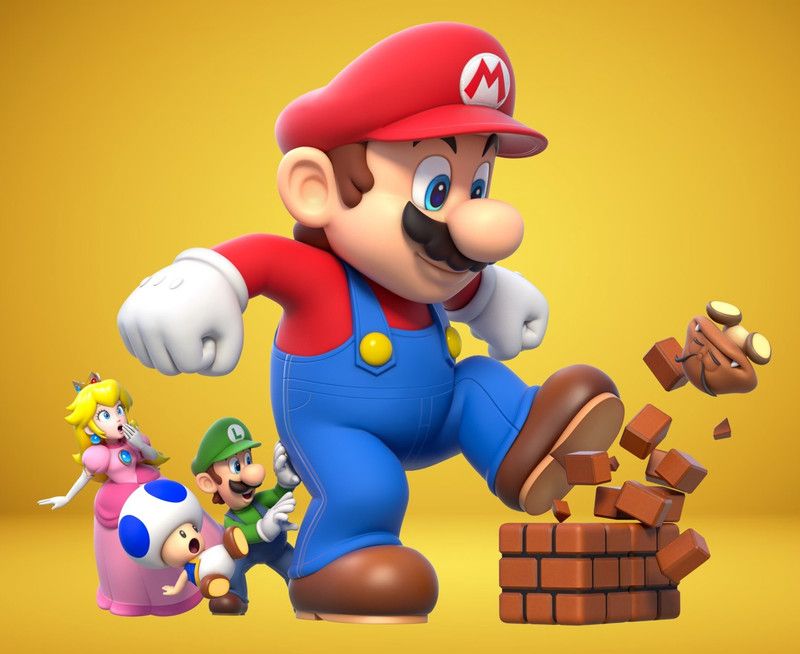 Prime Home Decor 72 cm SUPER MARIO GROUP Self Adhesive Sticker  (Pack of 1)