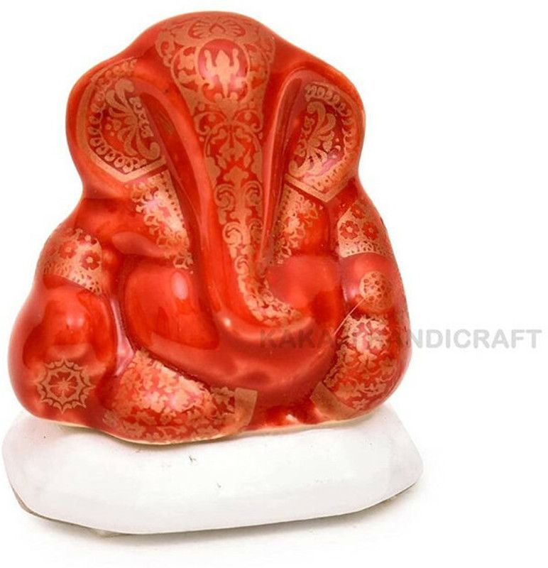 craftradhika Lord Ganesha Statue for car Dashboard Decor Idols, Ganpati Idol Decorative Showpiece - 8.75 cm  (Metal, Multicolor)