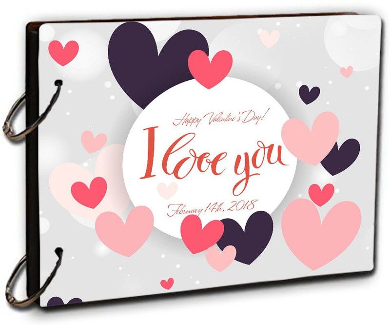All Your Design MDF Scrapbook Memory Book, Photo Album for Memories, Gifting Purpose for Friends, Love, Kids etc_0033 Album  (Photo Size Supported: 4X6 inch, 5x5 inch, 5x7 inch)
