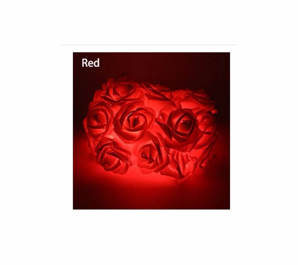 Battery Powered 1Meter 10 LED Rose Flower String Lights