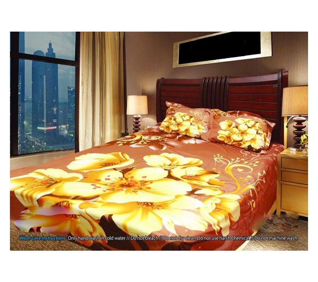 Panel Bedsheet - with Golden Flower - ANJ