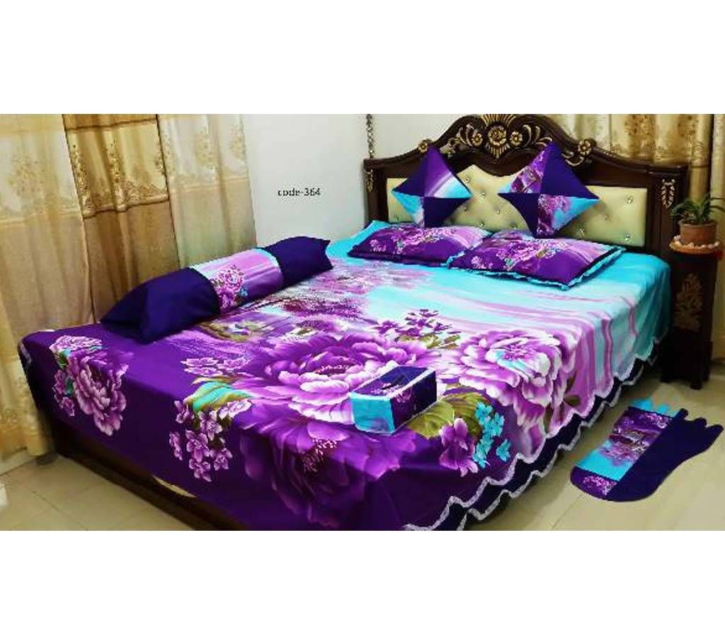 Double Size Cotton Bed Sheet Set 8 pcs