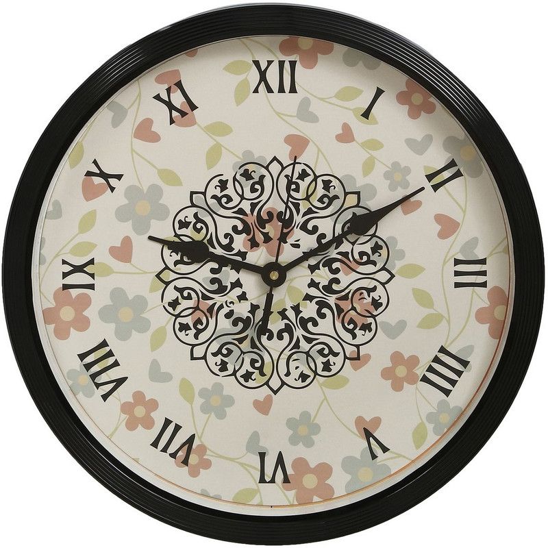 Flipkart SmartBuy Analog 31.5 cm X 31.5 cm Wall Clock  (Multicolor, With Glass, Standard)