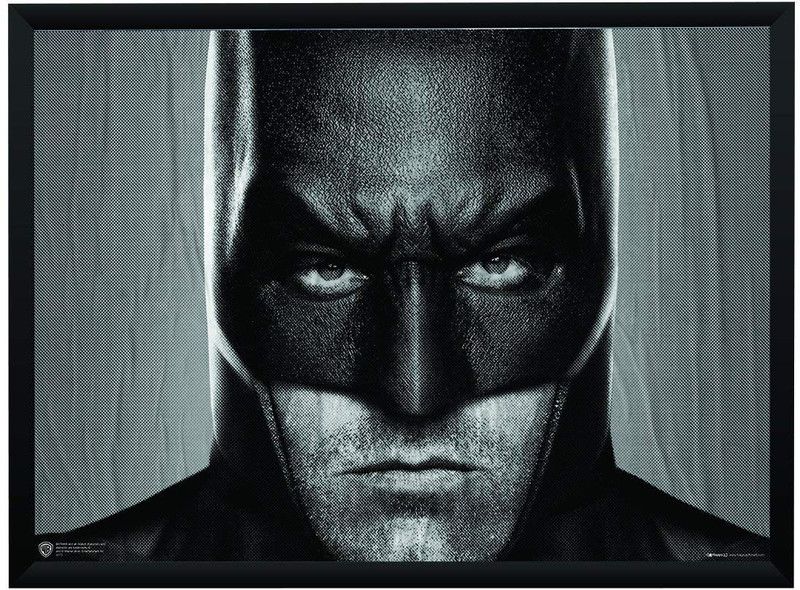 WB Official Licensed Batman Ben Affleck Closeup BW Poster A3+ 13 x 19 Frame Paper Print  (19 inch X 13 inch, Rolled)