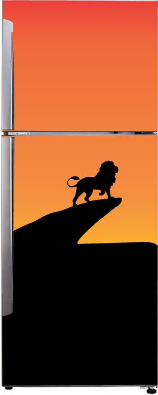 Advait Designs 60 cm Advait Designs Decorative abstract multicolor the simba lion king wallpaper sticker for fridge décor Self Adhesive Sticker  (Pack of 1)