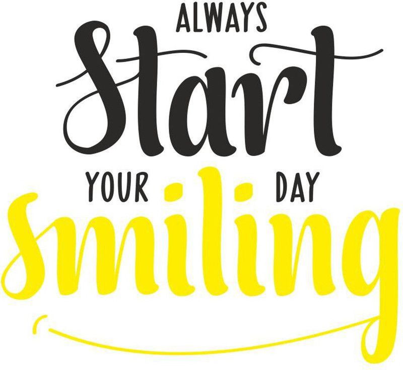 Delight Decor 53 cm Smiling Self Adhesive Sticker  (Pack of 1)