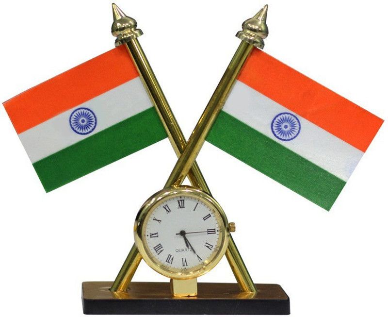 UNIQUE Indian Flags For Car Dashboard Decoration Rectangle Car Dashboard Flag Flag  (Plastic)