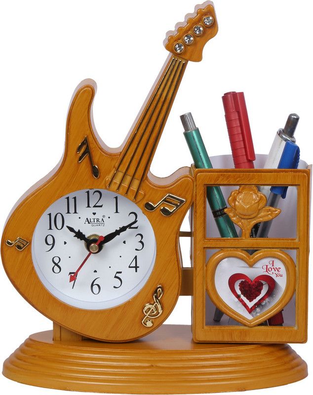 ALTRA QUARTZ Analog Light brown Clock