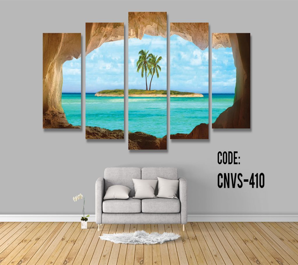 CNVS-410 Twin Tree Island Wall Canvas Art Prints 96 inch x 48 inch
