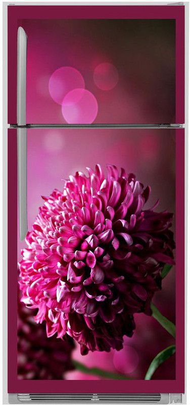 K2A Design 60 cm abstract 3d red roses full fridge cover wallpaper poster Self Adhesive Sticker  (Pack of 1)