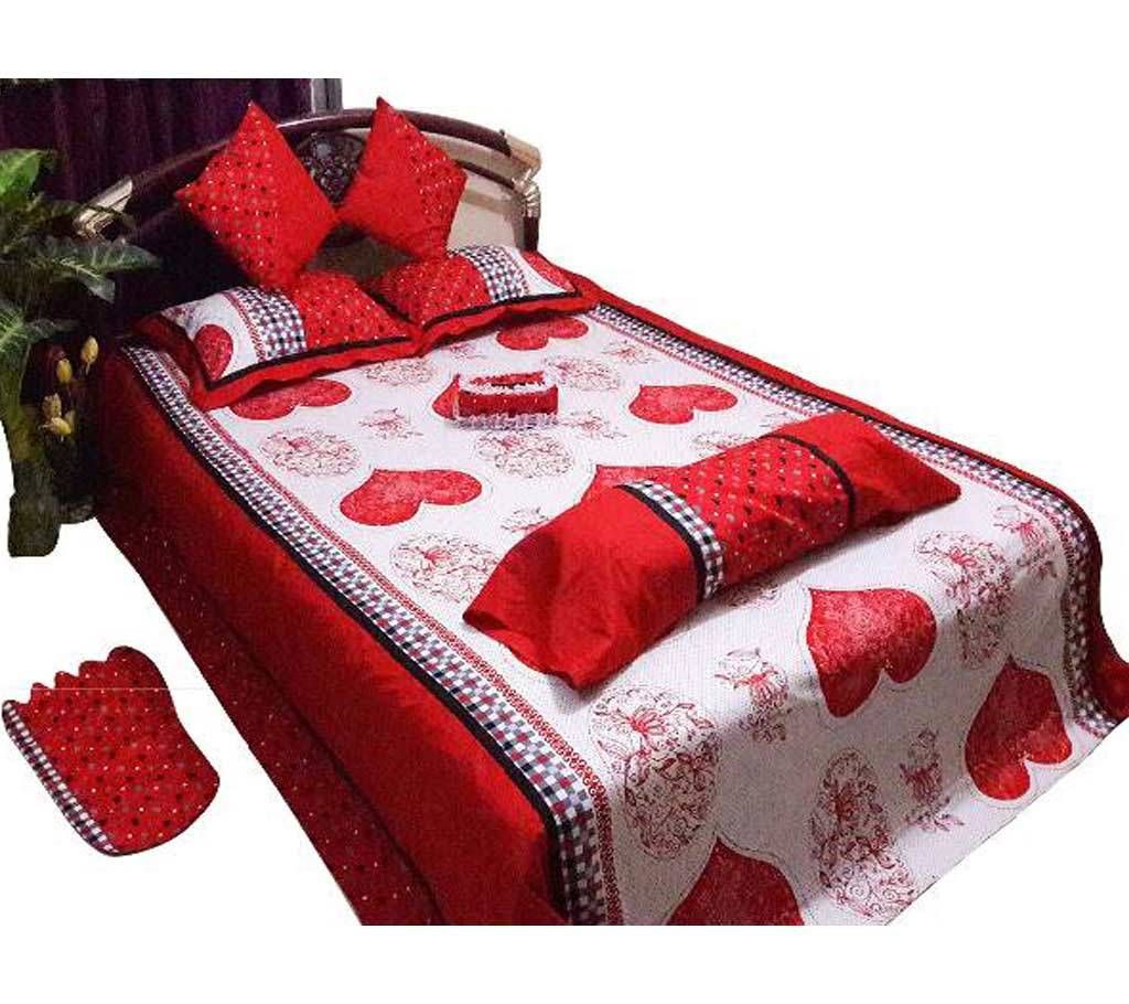 Exclusive Valentine Bed Sheet - Includes Pillow Cover (8 pcs)