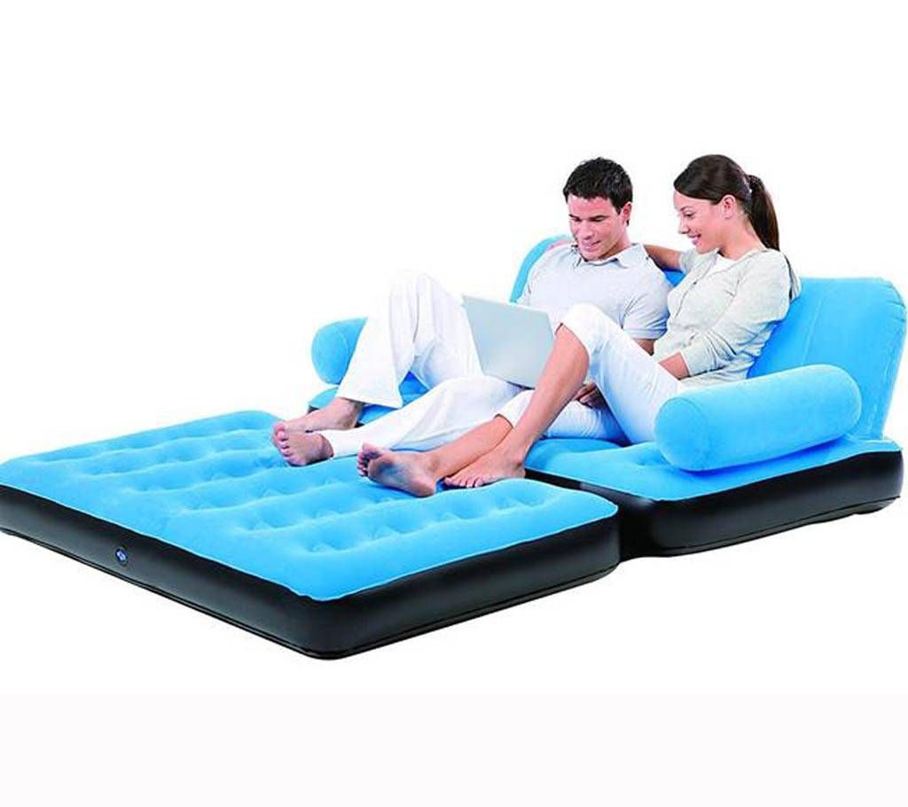 Original Bestway Brand 5 in 1 inflatable sofa cum bed air pumper 