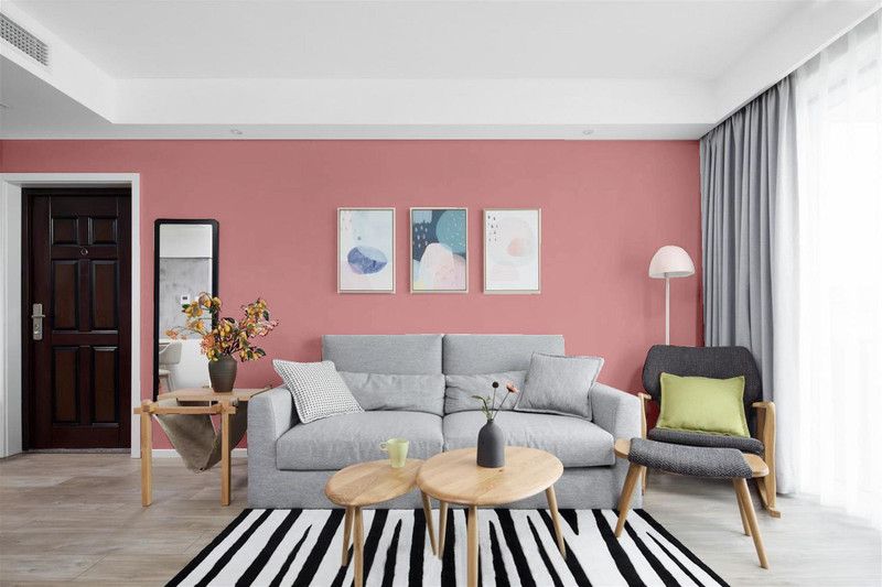 wewell Abstract Pink Wallpaper  (1000 cm x 60 cm)