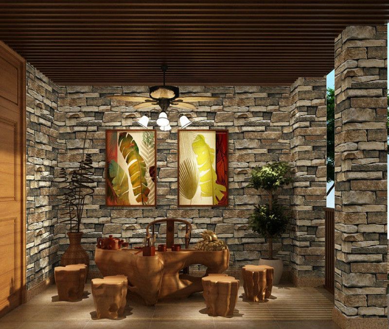 Univocean Decorative Brown Wallpaper  (200 cm x 45 cm)