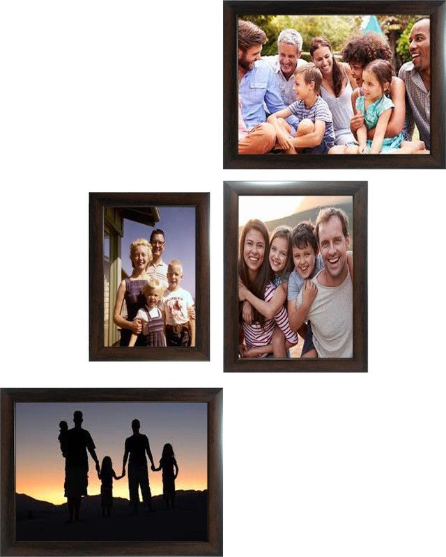Trends on WALL Polymer Personalized, Customized Gift Best Friends Reel Photo Collage gift for Friends, BFF with Frame, Birthday Gift,Anniversary Gift Wall  (Brown, 4 Photo(s), 5x7 in, 4x6 in, 6x8 in)