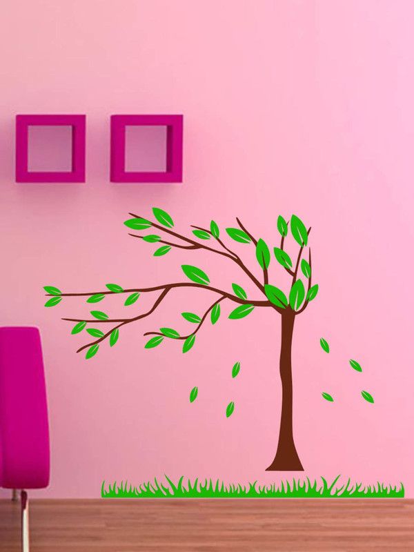 ALLURE 78 cm Green Paradice Self Adhesive Sticker  (Pack of 1)