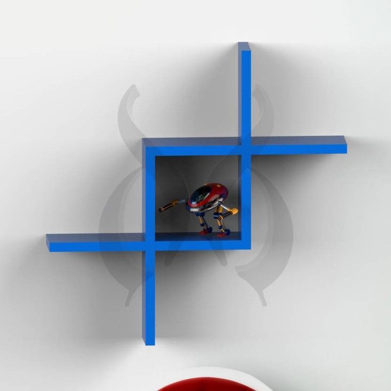 ANB Enterprises Wall shelf rack shelves MDF Wall hanging , floating , mounted , decorative , home For ;- living room and bedroom & office MDF (Medium Density Fiber) Wall Shelf  (Number of Shelves - 1, Blue)